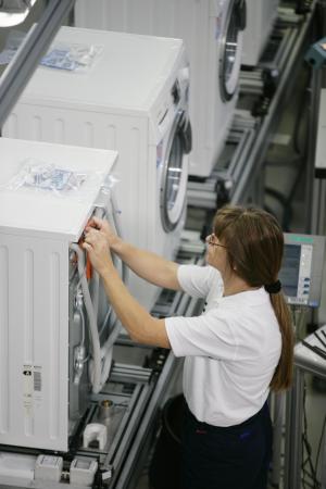BSH Fabrik Nauen, Fertigung von Waschmaschinen