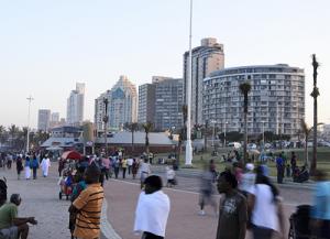 Durban, schnell wachsende Stadt in Südafrika