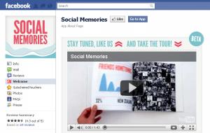 Social Memories Application für Facebook